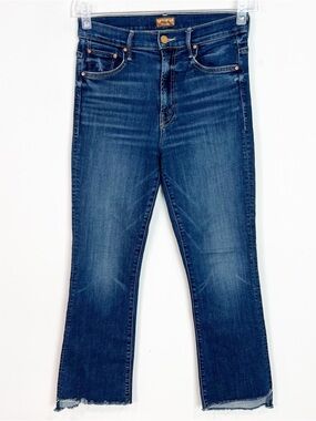 MOTHER INSIDER CROP STEP FRAY HEM JEANS ZIP FLY TEAMING UP WOMENS SZ 27